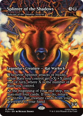 Splinter of the Shadows - Ashcoat of the Shadow Swarm (Borderless) [Teenage Mutant Ninja Turtles Eternal-Legal]