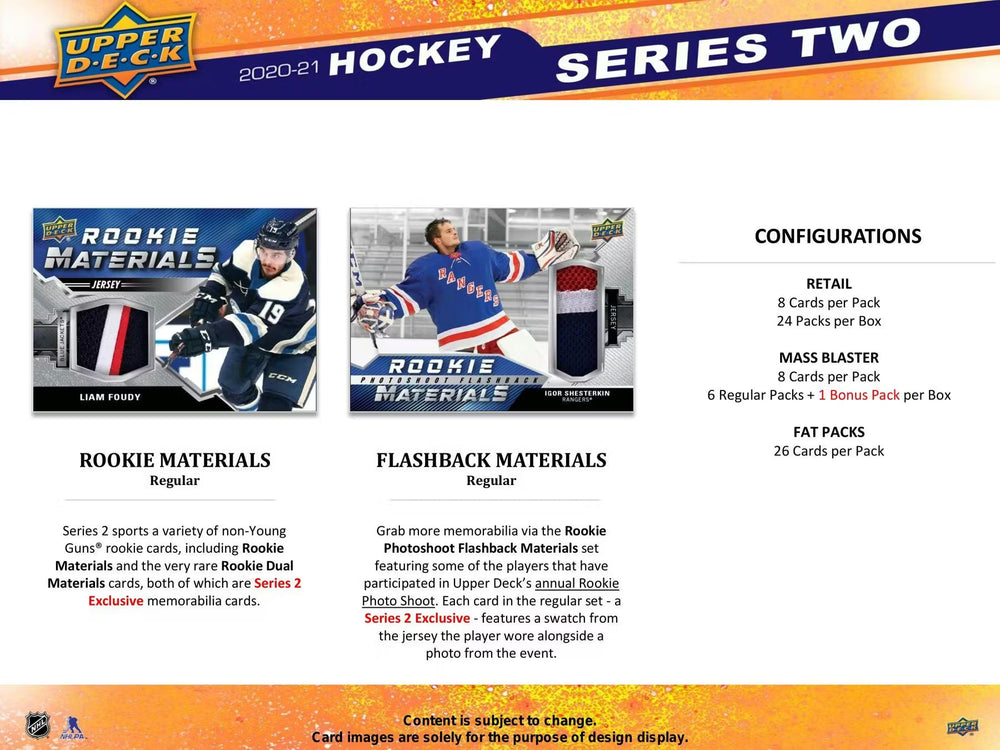 2020-21 Upper Deck Series 2 Hockey Retail Box