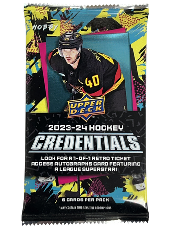 2023-24 Upper Deck Credentials Hockey Hobby Pack