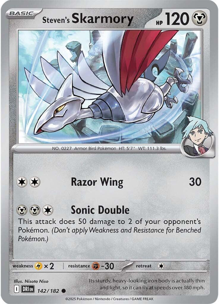 Steven's Skarmory (142/182) [Scarlet & Violet: Destined Rivals]
