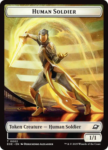 Human Soldier // Lander (0007) Doubled-Sided Token [Edge of Eternities Tokens]
