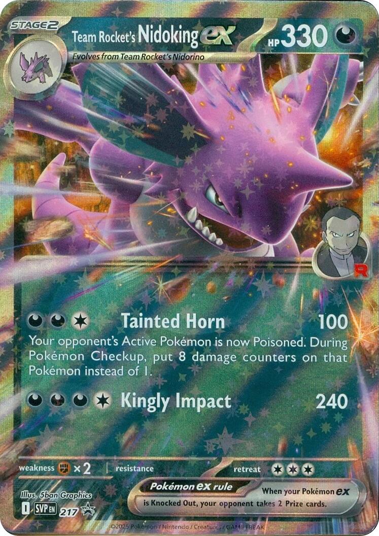 nidoking pokemon card value Team Rocket's Nidoking ex SVP 217