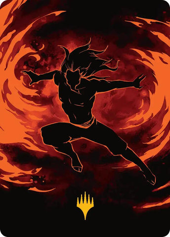 Ozai, the Phoenix King Art Card (Gold-Stamped Planeswalker Symbol) [Avatar: The Last Airbender Art Series]