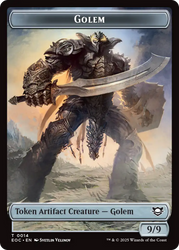 Golem (0012) // Golem (0014) Double-Sided Token [Edge of Eternities Commander Tokens]
