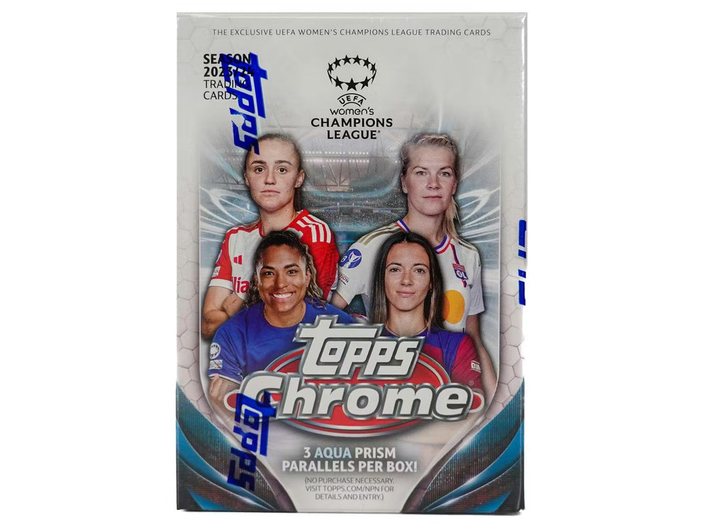 2023-24 Topps Chrome UEFA Women's Champions League Soccer 7-Pack Blaster Box