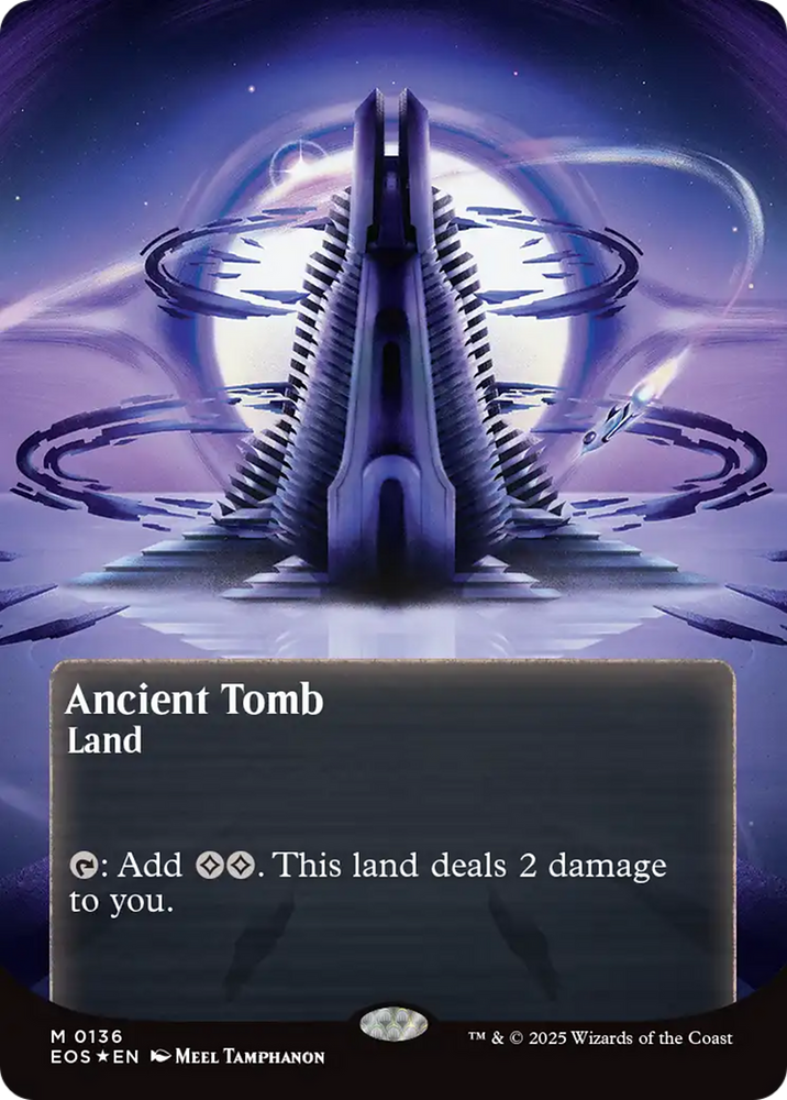 Ancient Tomb (0136) (Borderless) (Galaxy Foil) [Edge of Eternities: Stellar Sights]