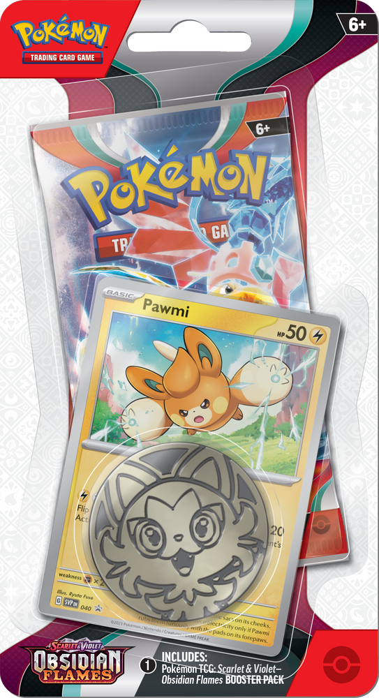 Pokémon TCG: Scarlet & Violet - Obsidian Flames Checklane Blister Pack with Coin and Promo