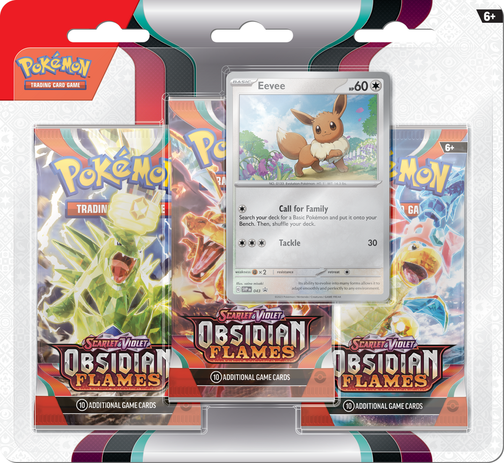 Pokémon TCG: Scarlet & Violet - Obsidian Flames 3 Pack Blister Pack with Promo and Coin