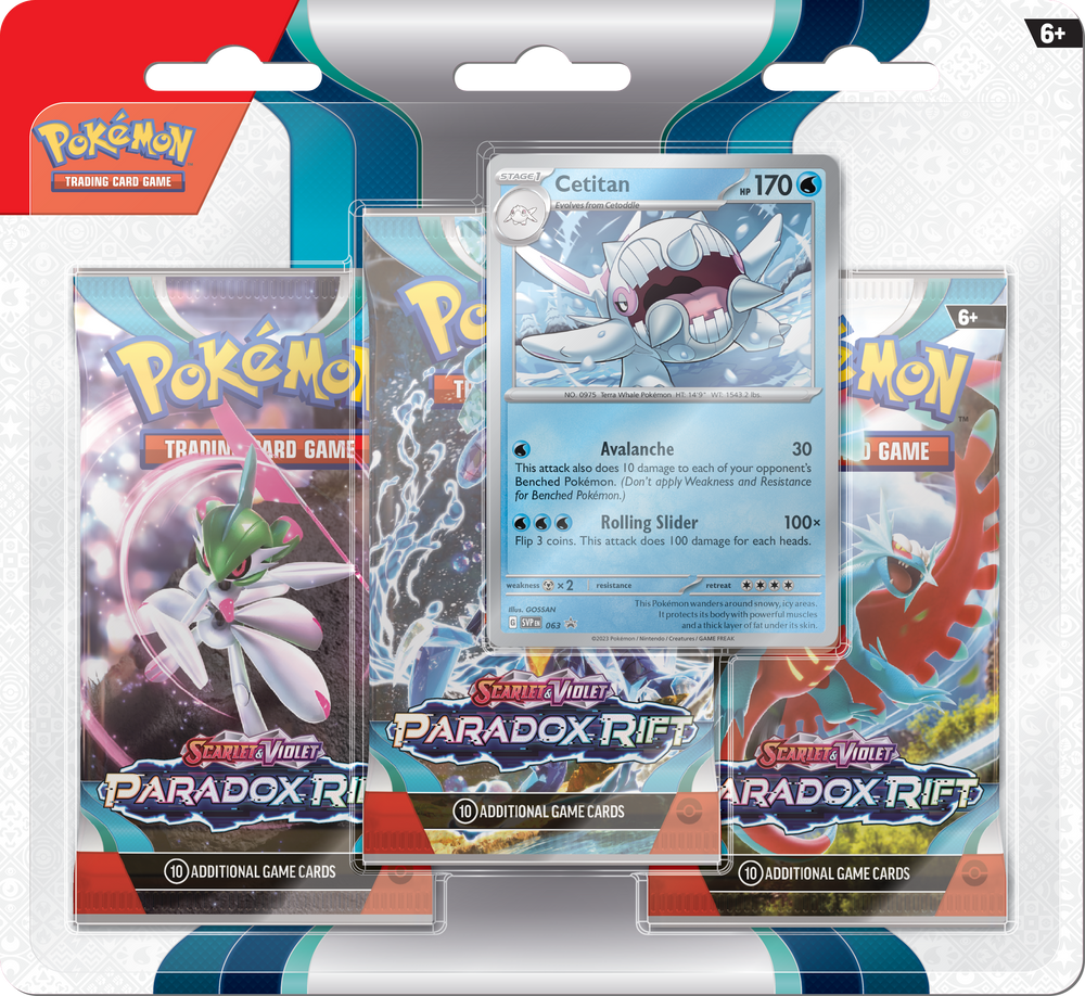 Pokémon TCG: Scarlet & Violet - Paradox Rift 3 Pack Blister Pack with Promo and Coin