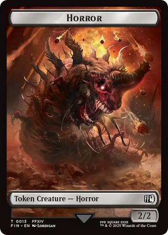 Hero (0006) // Horror (0013) Double-Sided Token [FINAL FANTASY Tokens]