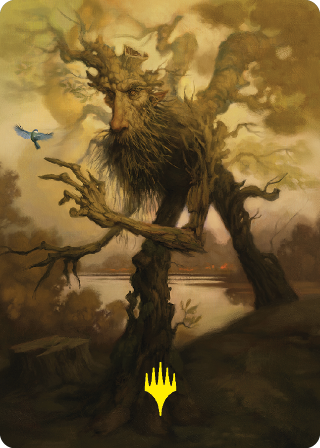 lotr mtg signed art cards Treefolk Token Art Card (Gold-Stamped Signature) [The Lord of the Rings:  Tales of Middle-earth Art Series]