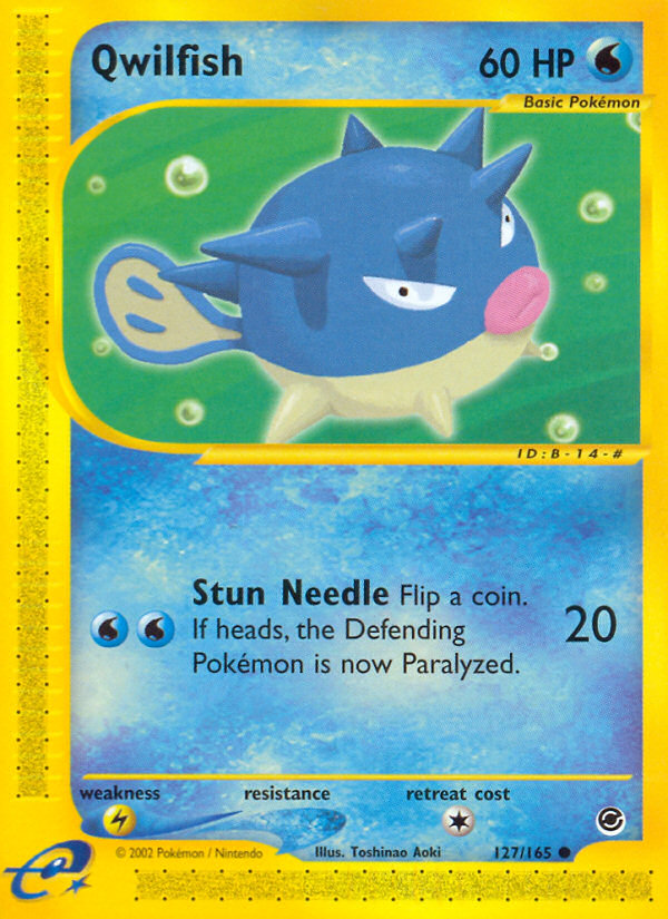qwilfish pokemon card value (127/165) [Expedition: Base Set] Color:Lightblue Colorless Retreat Cost Rayquaza VMAX 218/203 - type:raw