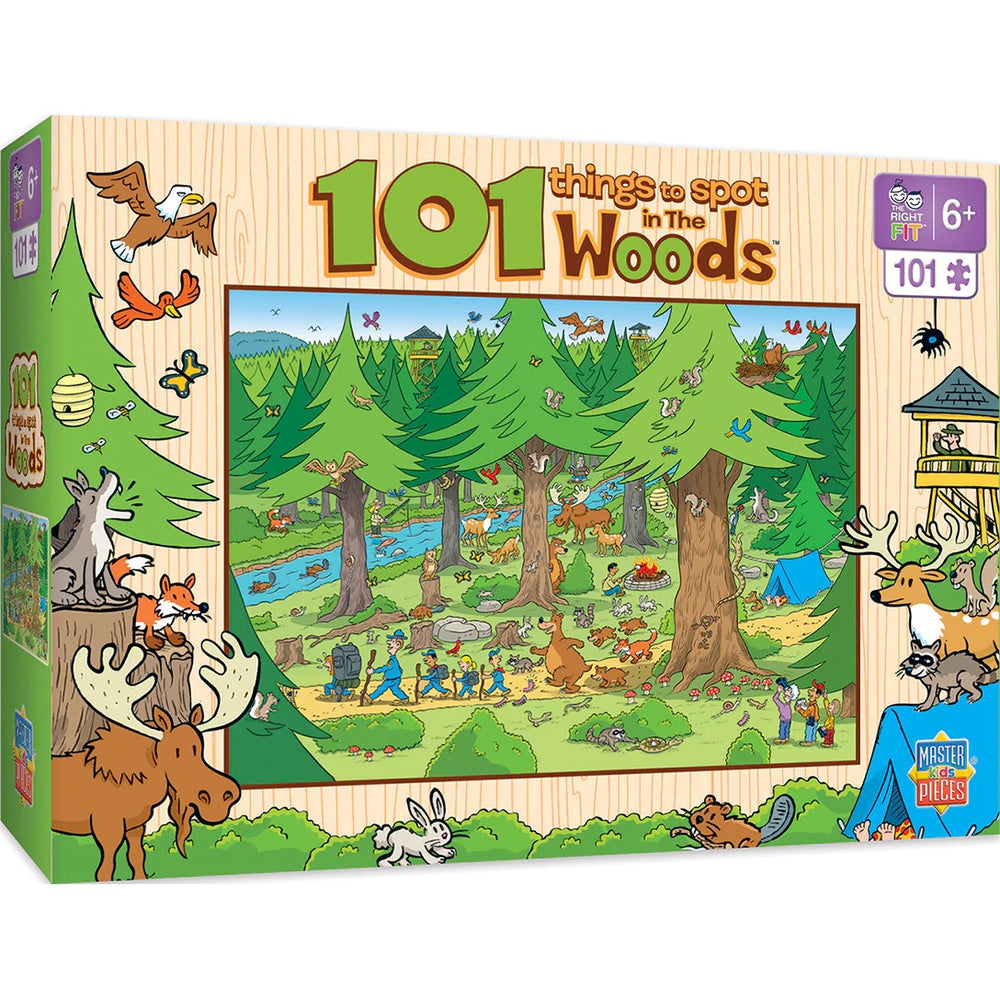 101 Things to Spot in the Woods Right Fit - 101 Piece Kids Puzzle