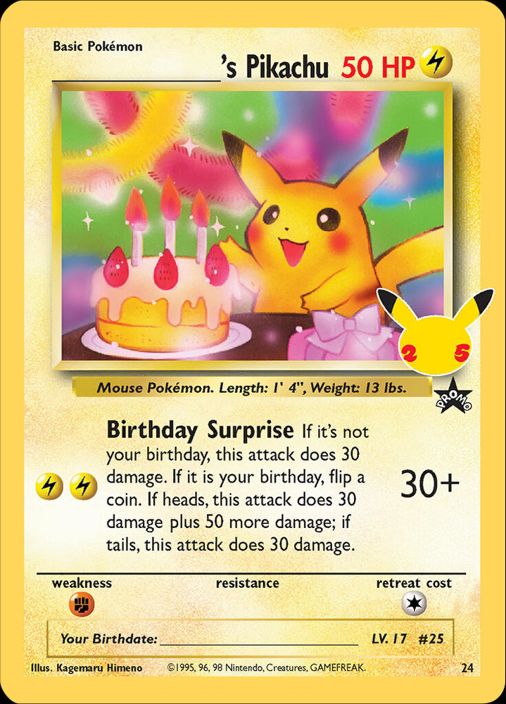 _____'s Pikachu (24) [Celebrations: 25th Anniversary