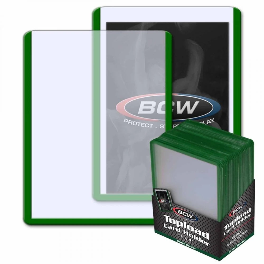 BCW 3x4 Color Bordered Topload Card Holder - Standard (5 to choose from)