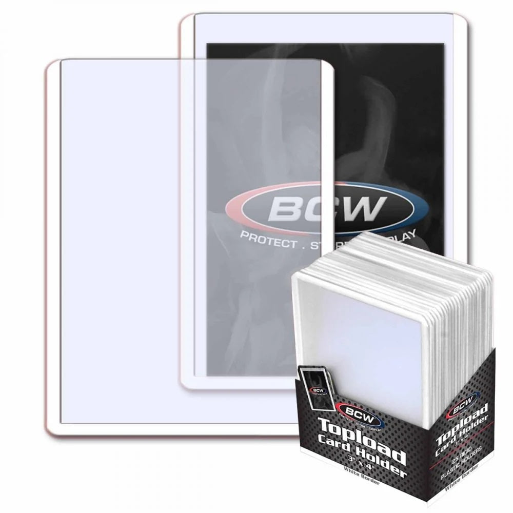 BCW 3x4 Color Bordered Topload Card Holder - Standard (5 to choose from)