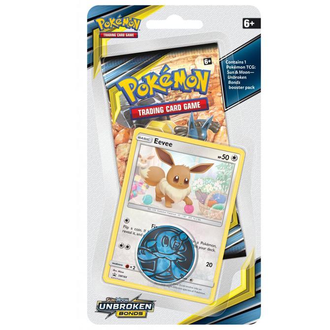 Pokémon TCG: Unbroken Bonds Checklane Blister Pack with coin and Promo Eevee