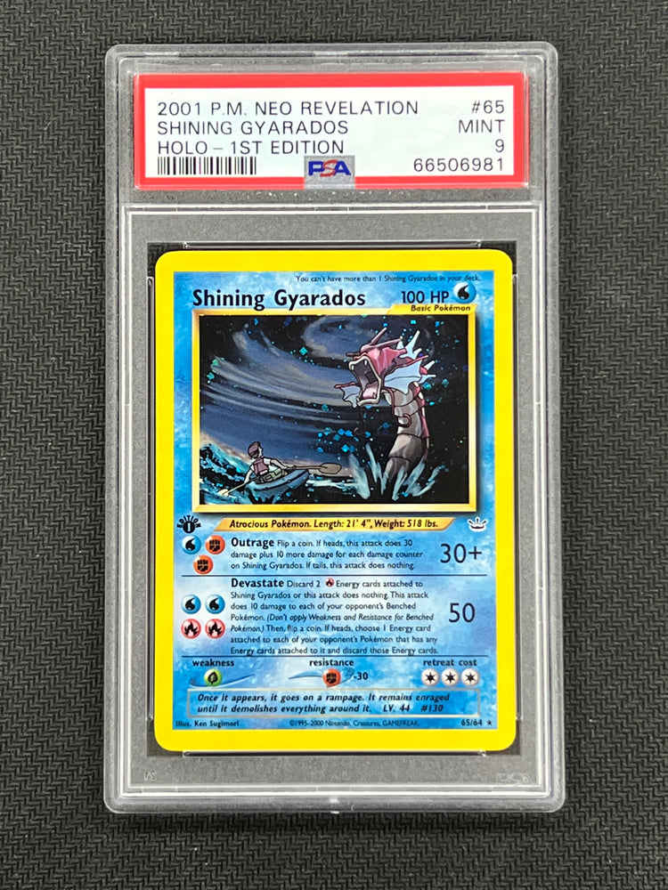 Shining Gyarados (65/64) [Neo Revelation 1st Edition] [PSA 9]
