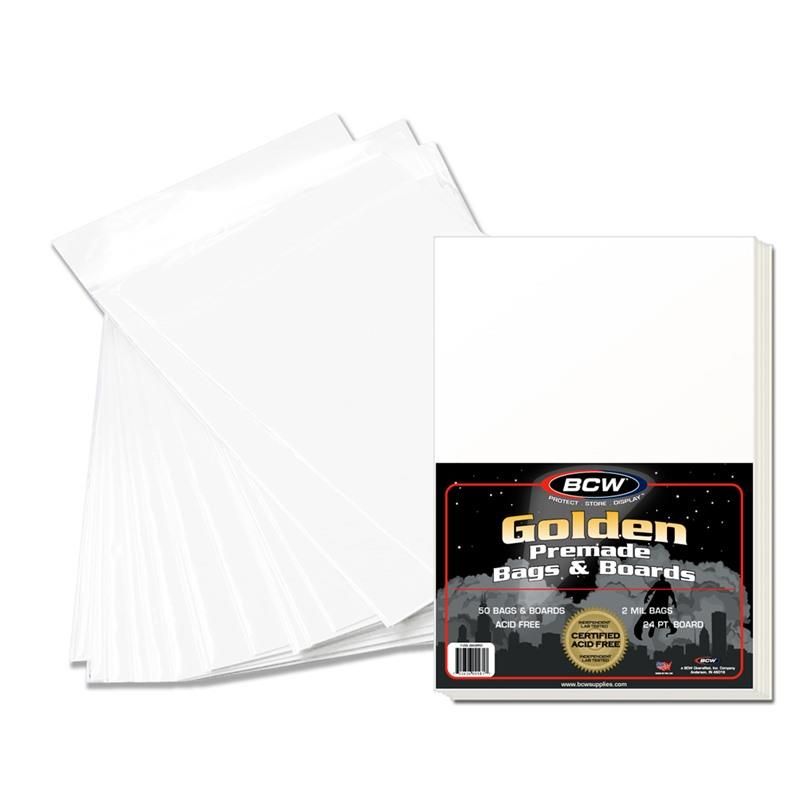 BCW Premade Golden Comic Bag and Board