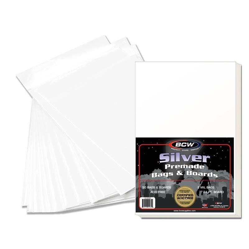 BCW Premade Silver Comic Bag and Board