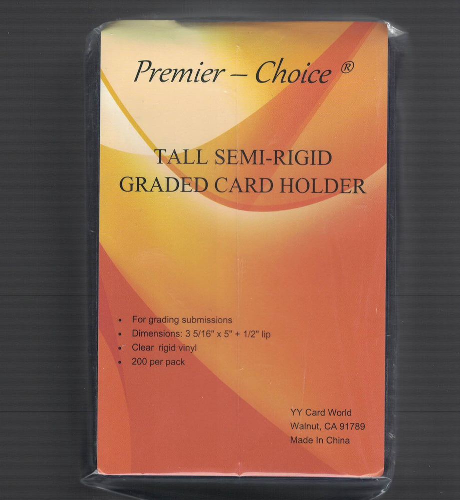 Premiere Choice Tall Semi-Rigid Graded Card Holder
