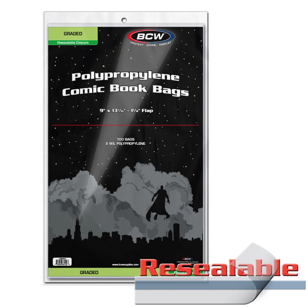 BCW Resealable Bag for Graded Comics - 9 X 13 7/16