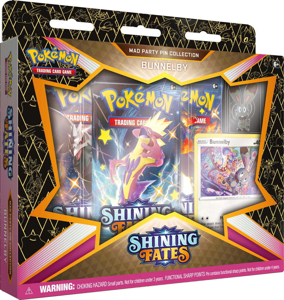 Pokémon TCG: Shining Fates Mad Party Pin Collections Bunnelby