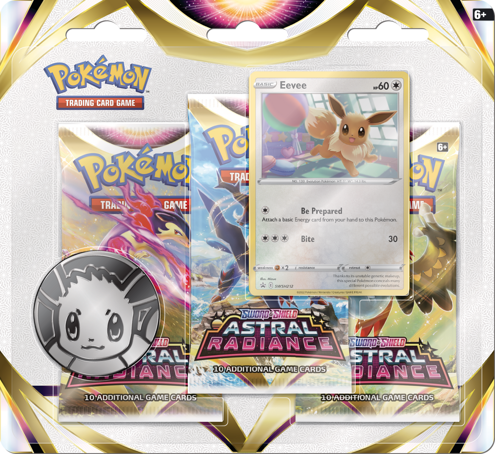 Pokémon TCG: Astral Radiance 3 Pack Blister Pack with Promo and Coin
