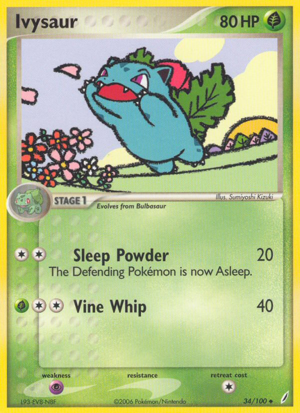 pokemon cards green bay Ivysaur (34/100) [EX: Crystal Guardians]